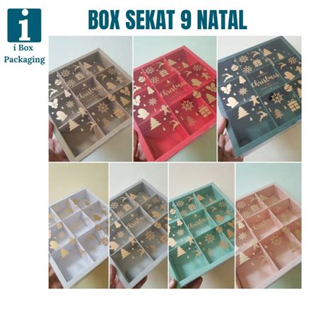 Jual Pcs Dus Sekat Natal Box Egg Tart Pie Mini Isi Tutup Mika