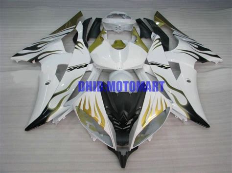 Motorcycle Fairing Kit For Yamaha Yzfr6 08 10 12 15 Yzf R6 2008 2010 2012 Yzf600 Golden Flames