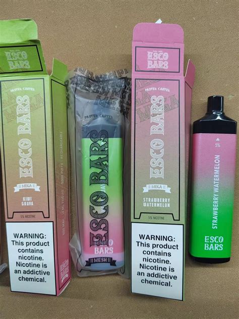 New Arrival Esco Bars Mega By Pastel Cartel 5000 Puffs Rechargeable