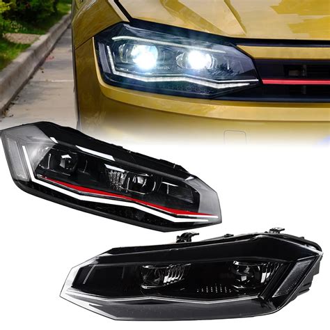 Faros Delanteros Para Vw Polo Drl Luces De Circulaci N