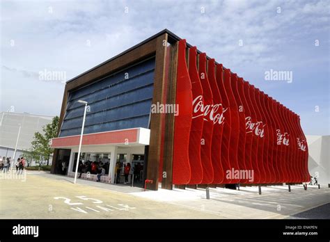 Milan Italy World Exhibition Expo 2015 The Coca Cola Pavilion Stock