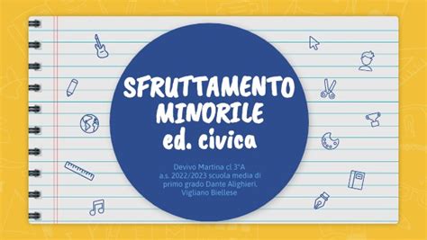 Sfruttamento Minorile