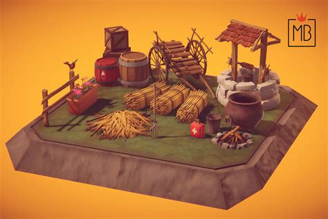 Various Farm Props 3d Props Unity Asset Store