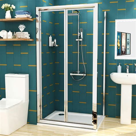 Elite Rectangular Bi Fold Shower Enclosure With Pearlstone Tray 4mm