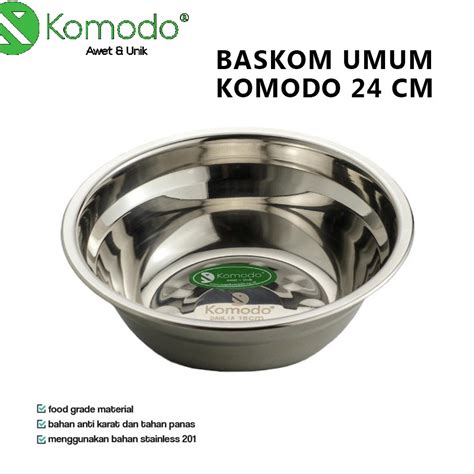 Jual Baskom Umum Stainless Steel Merk Komodo Cm Shopee Indonesia