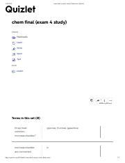 Chem Final Exam Study Flashcards Quizlet Pdf Chem Nal