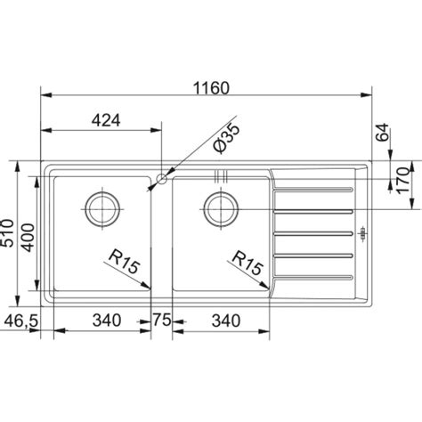 Franke NPX 621 Lavello Montato Su Piano Rettangolare Acciaio Inossidabile