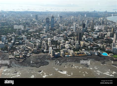 Aerial View Of City Bombay Mumbai Maharashtra India Stock Photo