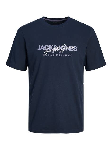 T Shirt Con Logo Girocollo Blu Scuro Jack And Jones®