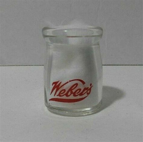 1950 S Weber S Dairy Miniature Glass Creamer Milk Bottle Joliet Plainfield Il 2018642711