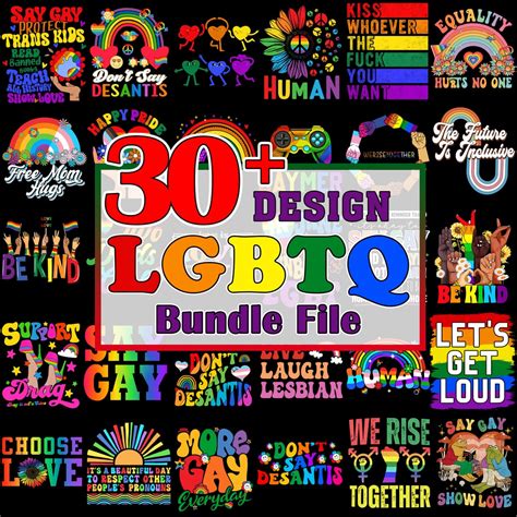 Gay Pride Png Bundle Lgbt Png Bundle Pride Month Lgbt Design Rainbow Png Lgbtq Festival