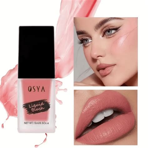 Blush Líquido De Bochecha Rosa Suave Em 4 Cores Textura Leve Longa