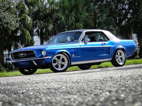 1960s Blue Ford Mustang