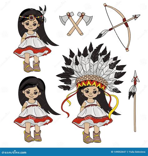 POCAHONTAS ARROW American Native Culture Seamless Pattern Vector