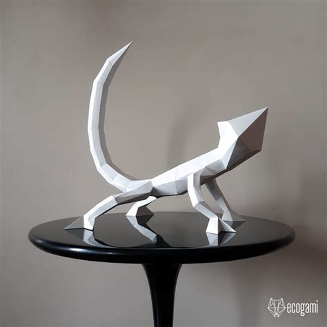 Lizard Papercraft Sculpture Printable 3D Puzzle Papercraft Etsy Canada