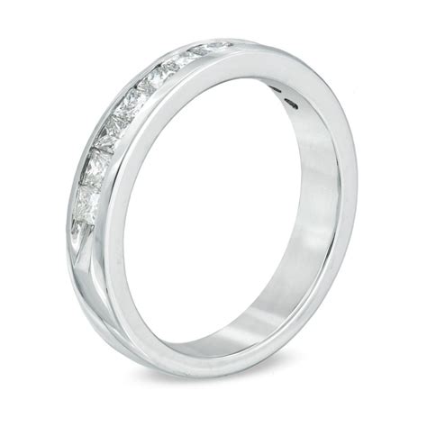 1 CT. T.W. Princess-Cut Diamond Band in 14K White Gold | Zales