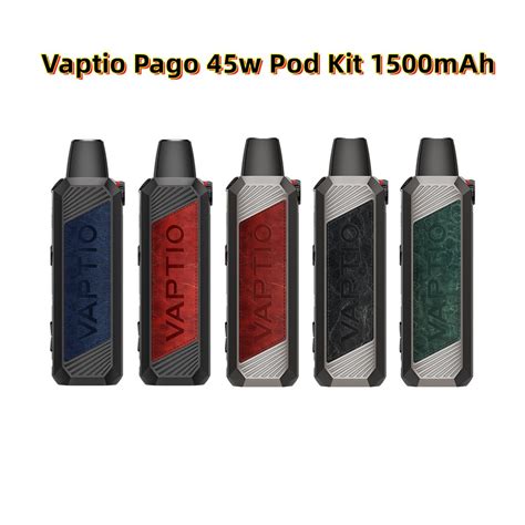 套裝組合Vaptio Pago 45w Pod Kit 1500mAh 成品芯 0 3 0 4 0 6 1 0 歐姆 RBA 同