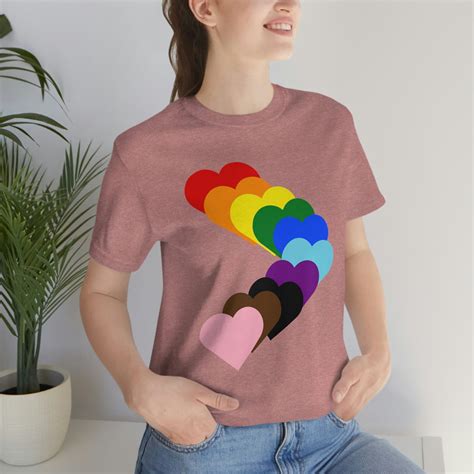Unisex Jersey Short Sleeve LGBTQIA T Shirt Love Is Love Gay Pride Rainbow Fashion Etsy