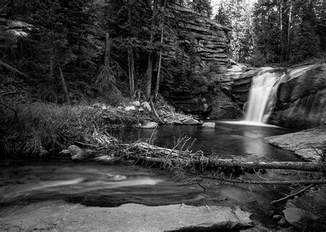 West Creek Falls Bnw Photograph By Christopher Carlson Fine Art America