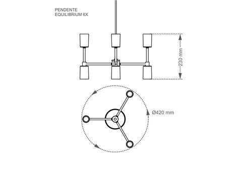 Lustre Pendente Equilibrium Cobre Para L Mpadas Bivolt Taschibra