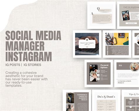 Social Media Manager Instagram Template Editable Social Media - Etsy