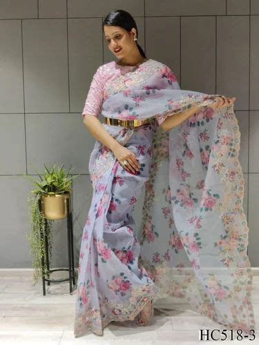 Gopi Fashion Zari Ready To Wear Party Saree Dry Clean At Rs In Surat