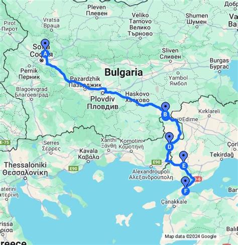 Турция - реалният маршрут 1 - Google My Maps