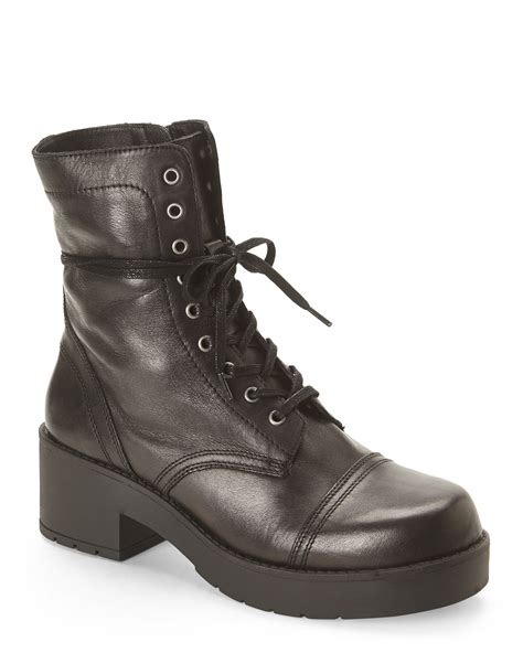 Lyst - Steve Madden Black Dreamer Chunky Combat Boots in Black