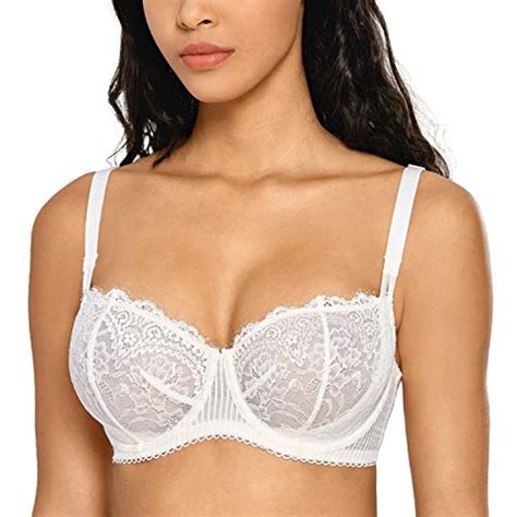 Dobreva Women S Sexy Lace Push Up Plus Size Bra Sheer Balconette