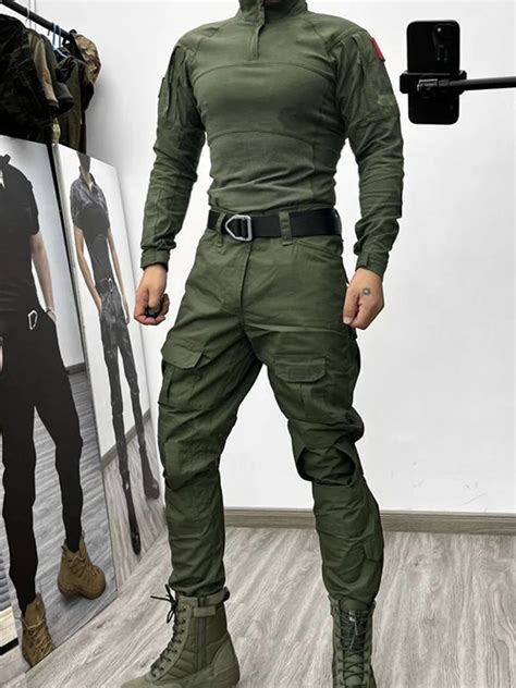 Uniforme Militar Dos Homens Outfit Ternos T Ticos Camisas De Combate