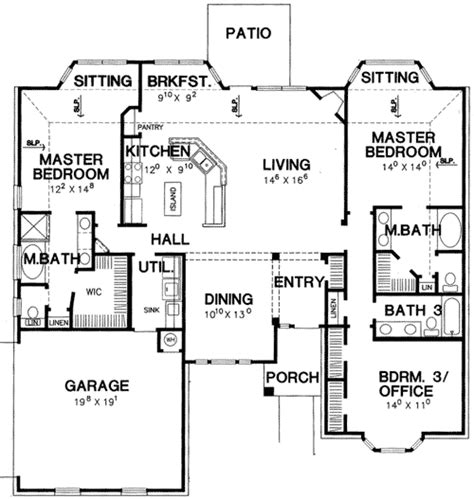 House Plans With Two Master Suites On The First Floor Floorplansclick