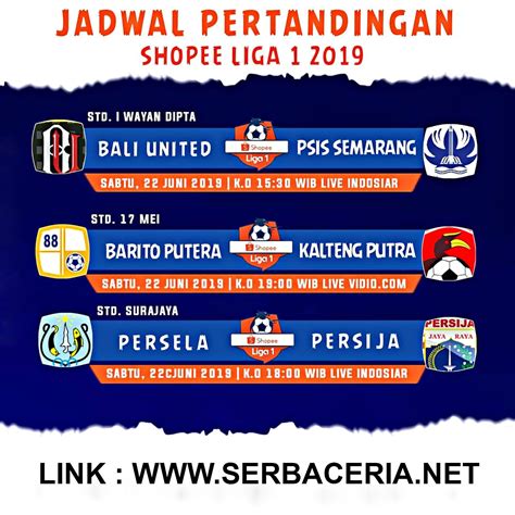 Jadwal Gojek Liga 1 2019 Direktori