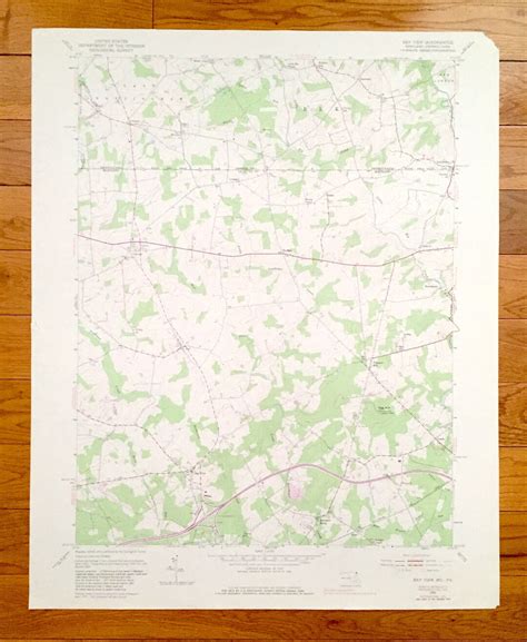 Antique Bay View Maryland 1953 Us Geological Survey Topographic Map