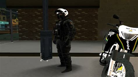 Gta San Andreas Skin Moto Patrulhamento Pmce Mod Gtainside