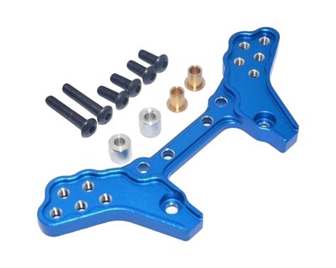 GPM Racing Alu Dämpferbrücke blau hinten für Tamiya DT03 GPM Racing