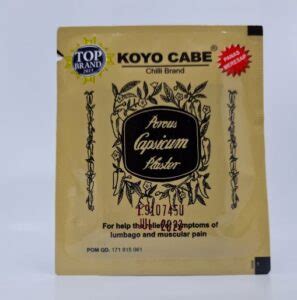 Koyo Cabe Chilli Brand Porous Capsicum Plaster One Sachet Sheets