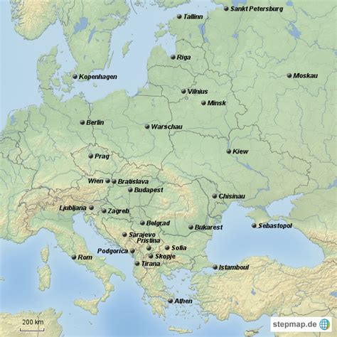 StepMap Osteuropa Landkarte für Europa