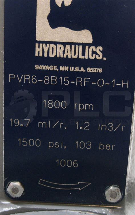 New Continental Hydraulics Pvr6 8b15 Rf O 1 H Vane Pump 1800rpm 1500psi