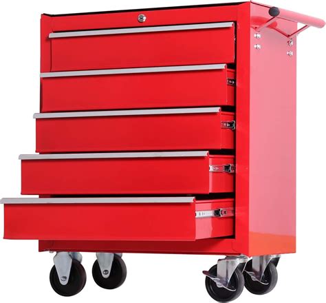 Seizeen Rolling Tool Boxes On Wheels 5 Drawers Tool Chest Storage