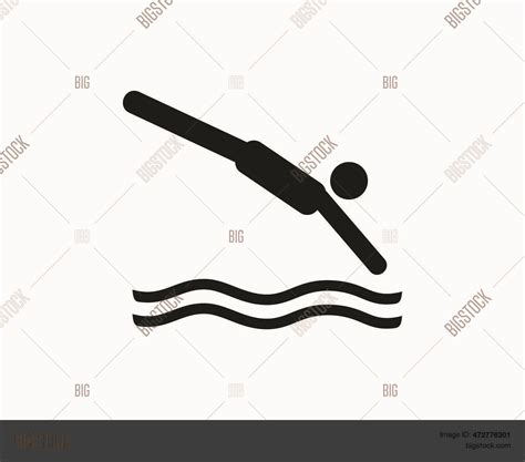 Diving Icon Man Dive Vector And Photo Free Trial Bigstock