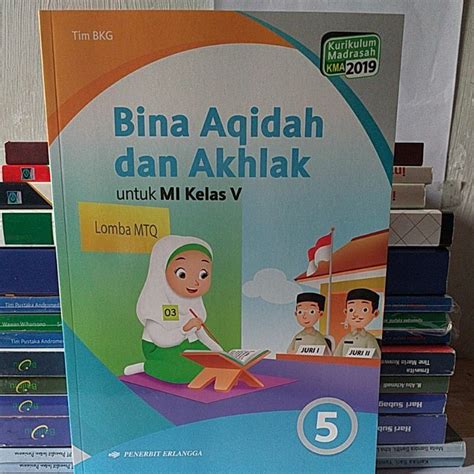 Jual Buku Bina Aqidah Dan Akhlak Untuk MI Kelas V Erlangga Shopee