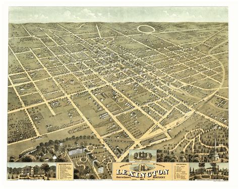 Map of Lexington KY 1871 High Resolution Digital Download - Etsy