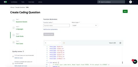 Creating A Coding Question Hackerrank Support Center