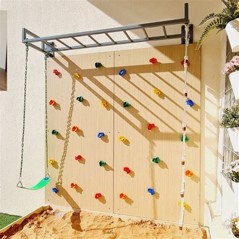 Climbing Wall Monkey Bar With Sandpit Moon Kids Home