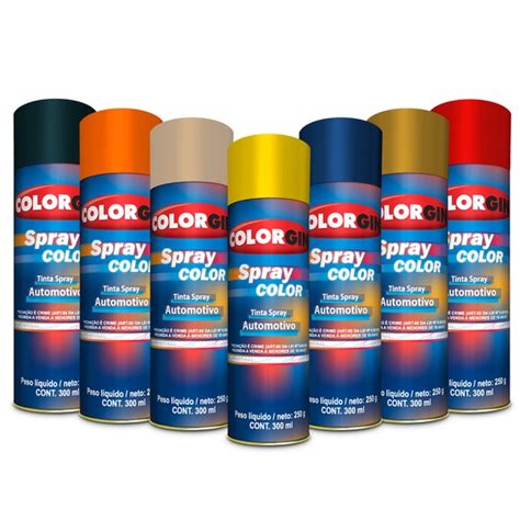 Tinta Spray Automotiva Colorgin 300ML Varias Cores Shopee Brasil