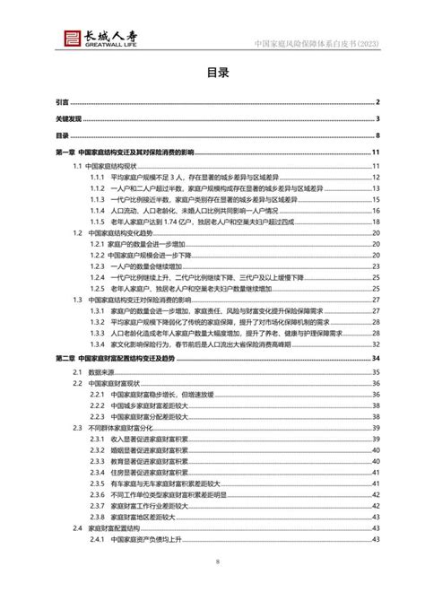 长城人寿：2023中国家庭风险保障体系白皮书（附下载地址） 幸福的耗子 幸福的耗子