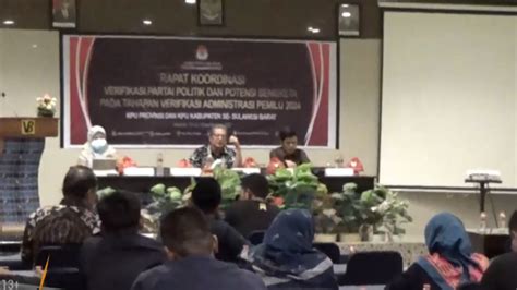 Persiapan Pemilu 2024 KPU Sulbar Gelar Verifikasi Potensi Sengketa