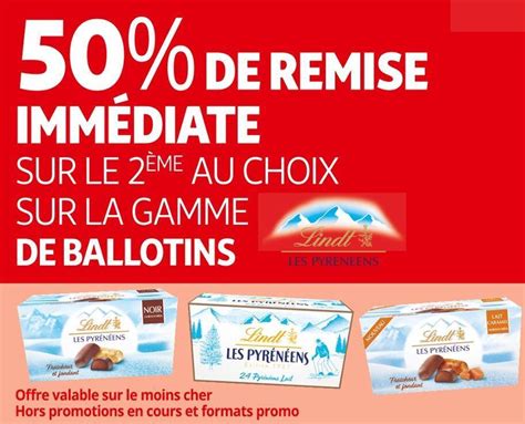 Promo Lindt De Remise Imm Diate Sur Le Me Au Choix Sur La Gamme