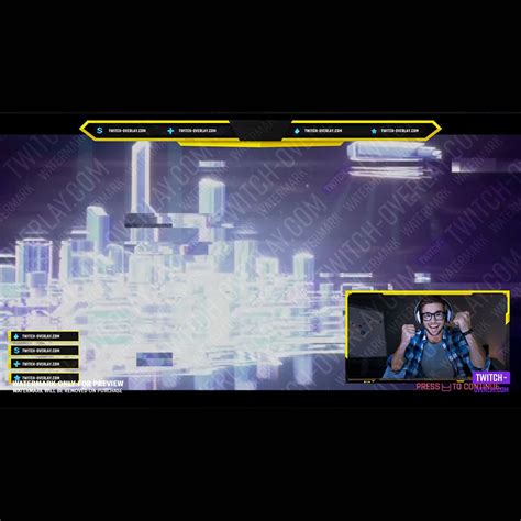 Cyberpunk Animated Stream Bundle Twitch Overlay