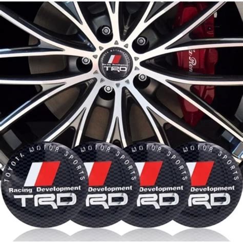 TRD TOYOTA Logo Car Wheel Center Hub Cap Sticker Emblem 04 Pcs 56mm